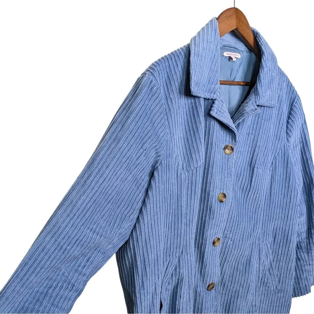 Frances Valentine Corduroy Barn Coat Field Long Jacket 1X Swing Lined Preppy